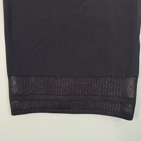 GUESS Womens Sheer Inset Mini Pencil Skirt Large Stretch Black - Picture 5 of 9